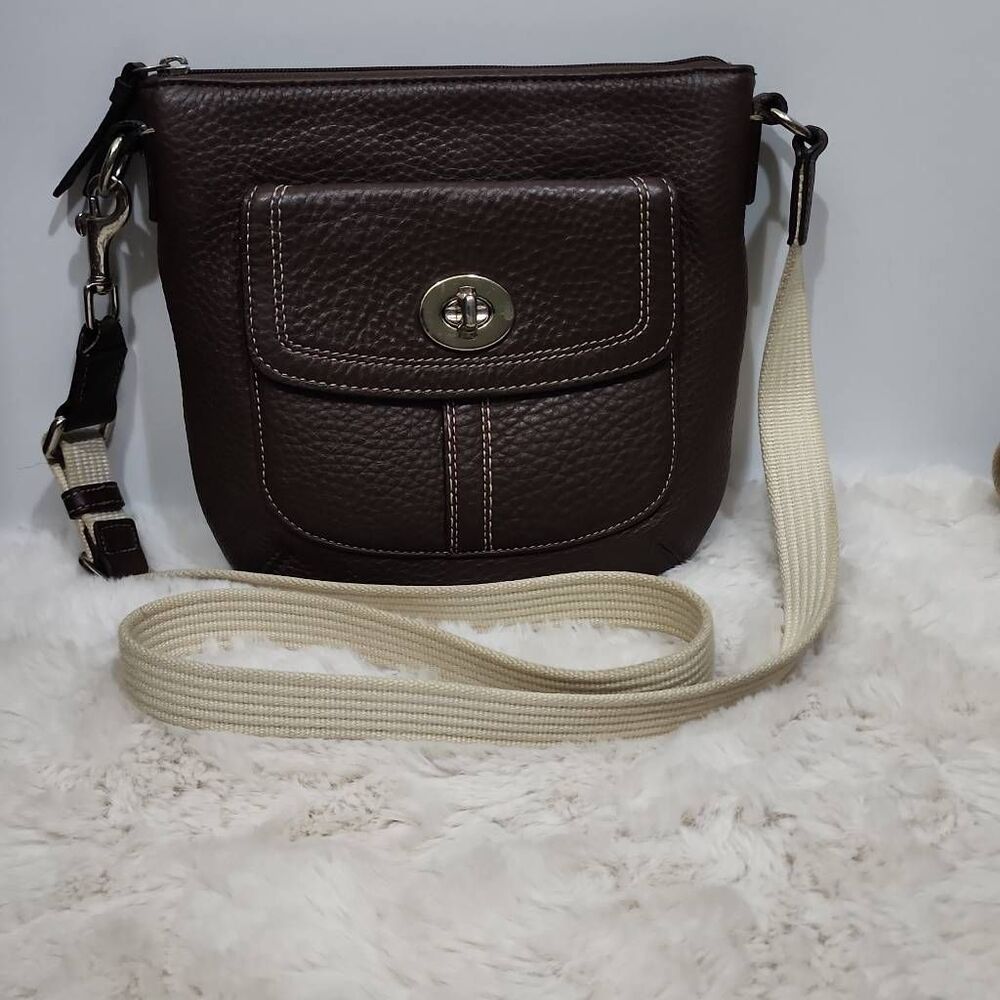 Coach Hamilton Swingpack crossbody bag brown leather